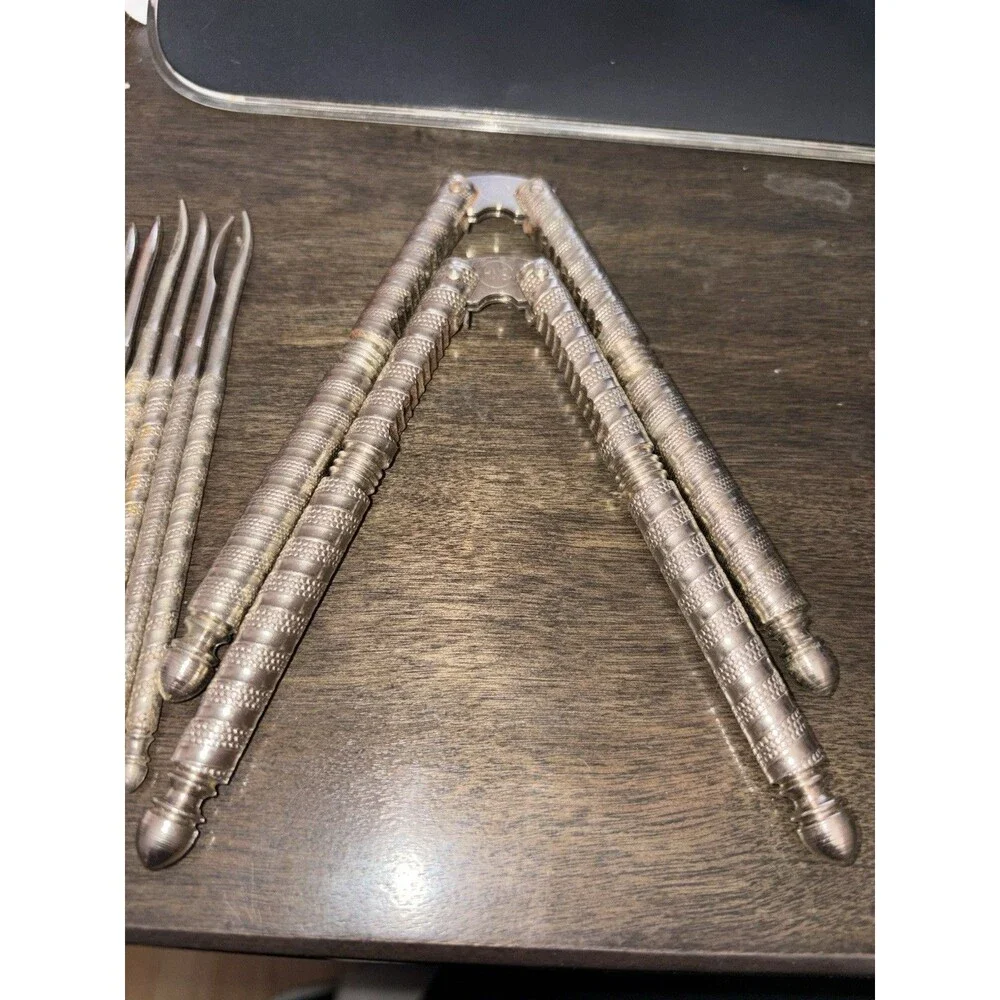 Vtg HMQ Nutcrackers Picks Set Metal Shellfish Crab Lobster Seafood Tool Lot